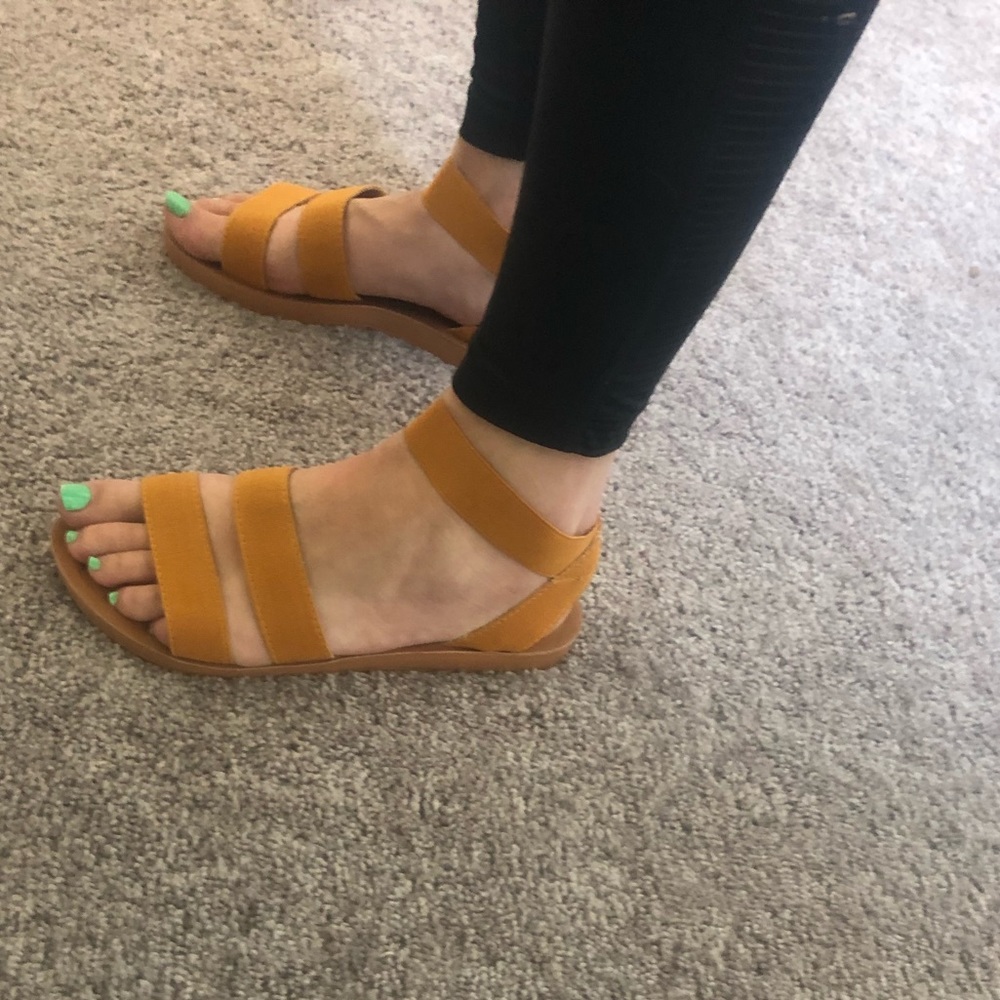 Yellow Size 8 Strappy Sandals